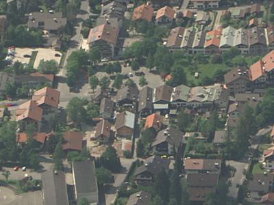 Luftbild vom Ortskern : Fuer Ausschnittvergroesserung klicken Sie bitte auf  die Markierung